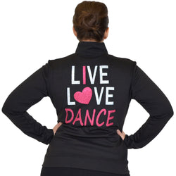 Teamwear Rayon Live Love Dance Warm Up Jacket