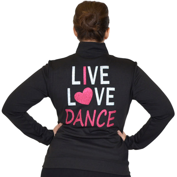 Teamwear Rayon Live Love Dance Warm Up Jacket