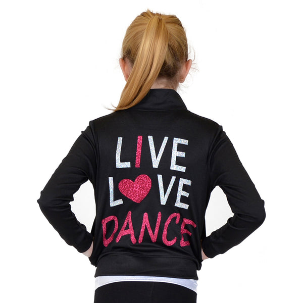 Teamwear Rayon Live Love Dance Warm Up Jacket