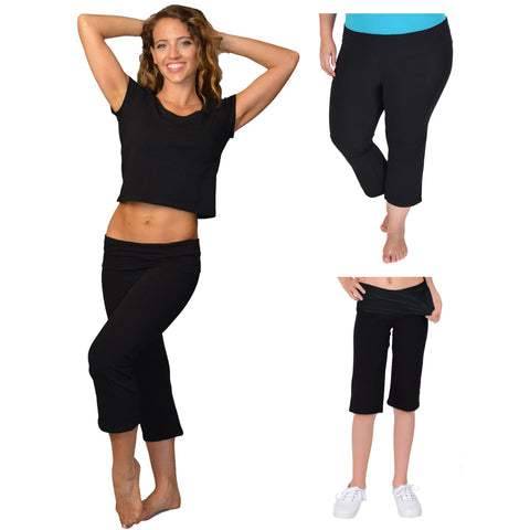 Teamwear Foldover CAPRI Yoga Pants