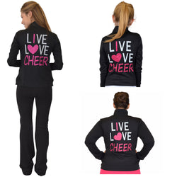 Teamwear Rayon Live Love Cheer Warm Up Jacket